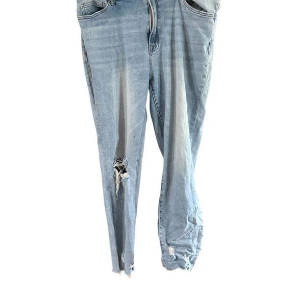 Vervet by Flying Monkey Blue Distressed Boyfriend Jeans - Picture 1 of 9